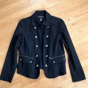 INC Black Military Jacket L